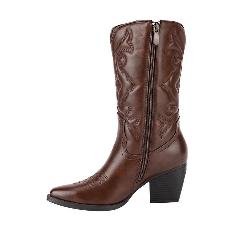 Bota dama tierra bendita vaquera tubo bordado 7cm 1224159