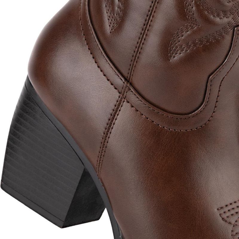 Bota dama tierra bendita vaquera tubo bordado 7cm 1224159