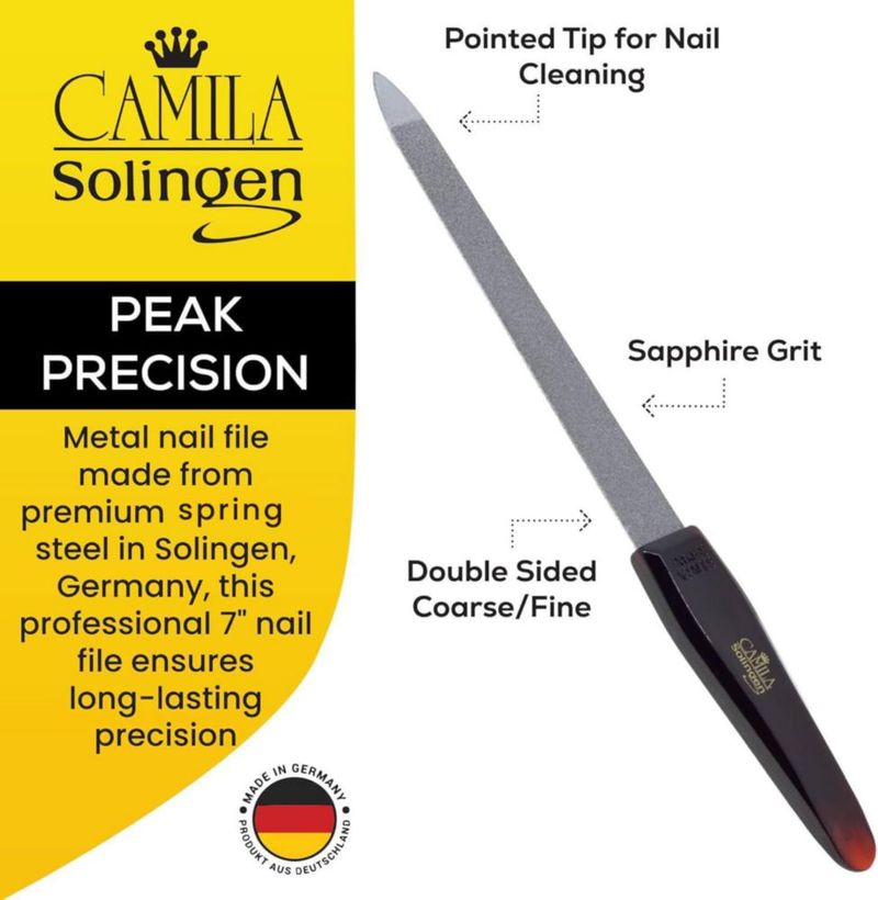 Lima de uñas Camila Solingen 20 cm Zafiro de doble cara