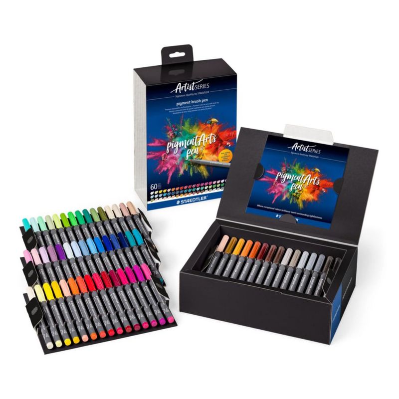 Pluma de pincel STAEDTLER 60 colores impermeable sin sangrado