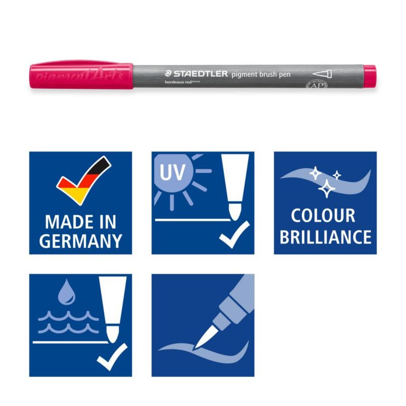 Pluma de pincel STAEDTLER 60 colores impermeable sin sangrado