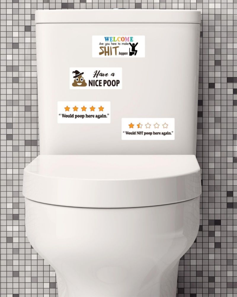 Pegatinas MiStar 60 uds. de broma OSHA para baños