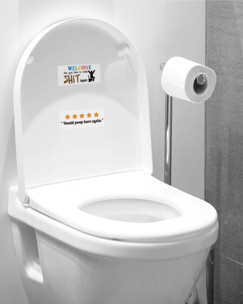 Pegatinas MiStar 60 uds. de broma OSHA para baños