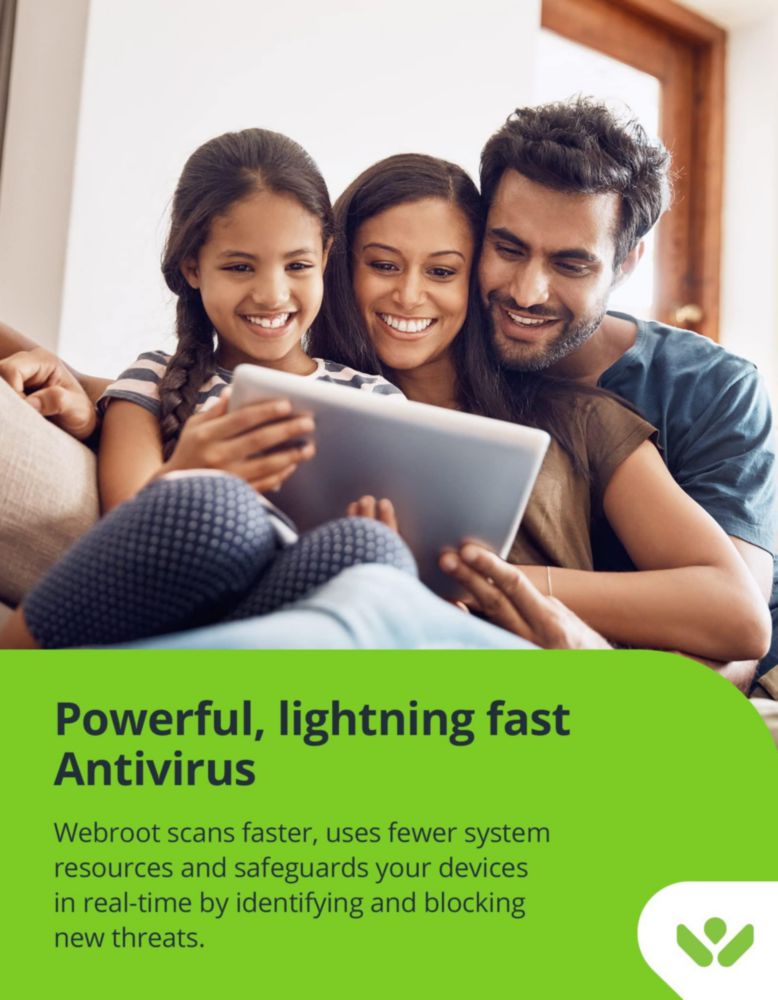 Antivirus Webroot 3 dispositivos 1 año PC/Mac 2026