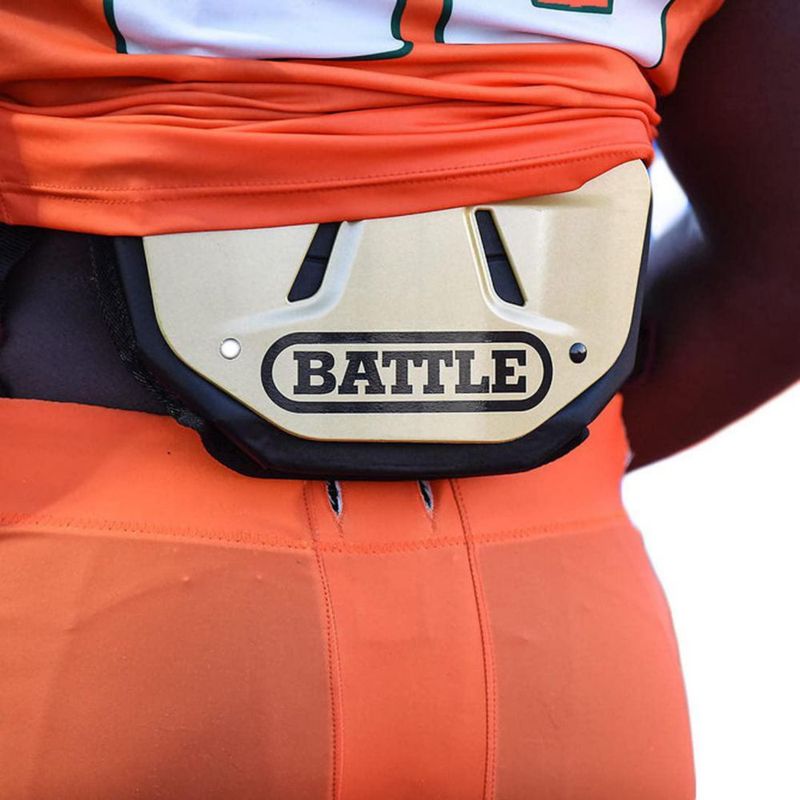Placa Protectora Dorsal de Fútbol Americano Battle Premium para Adultos en Dorado