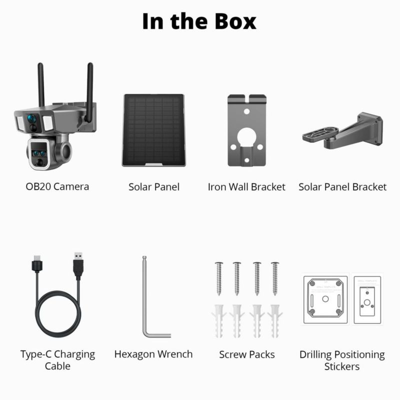 Cámara de Seguridad Dragon Touch 4K Inalámbrica con Panel Solar 4G/WiFi