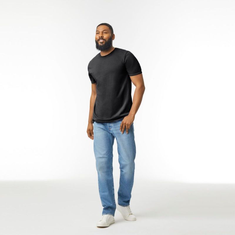 Camiseta Gildan G64000 Negra Pack de 2 - Talla 3XL