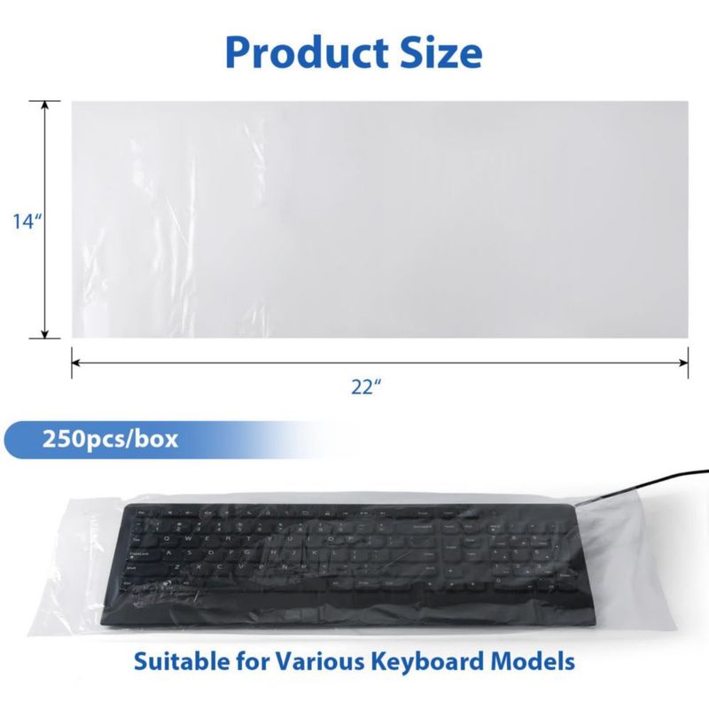 Fundas impermeables para teclado JMU 56 cm x 35 cm paquete de 250
