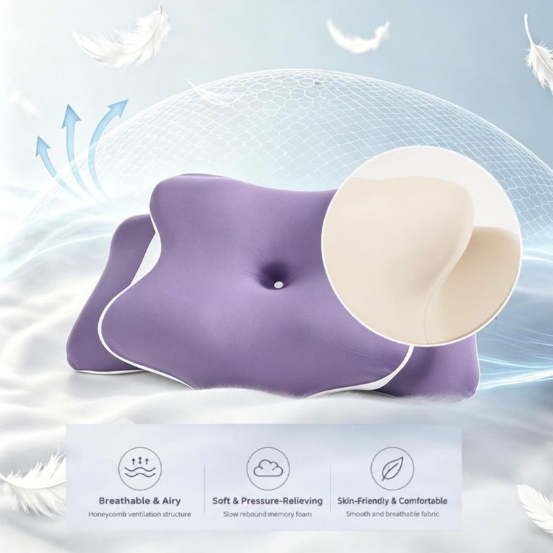 Almohada cervical WKEFF de espuma viscoelástica refrigerante 61 × 41 cm