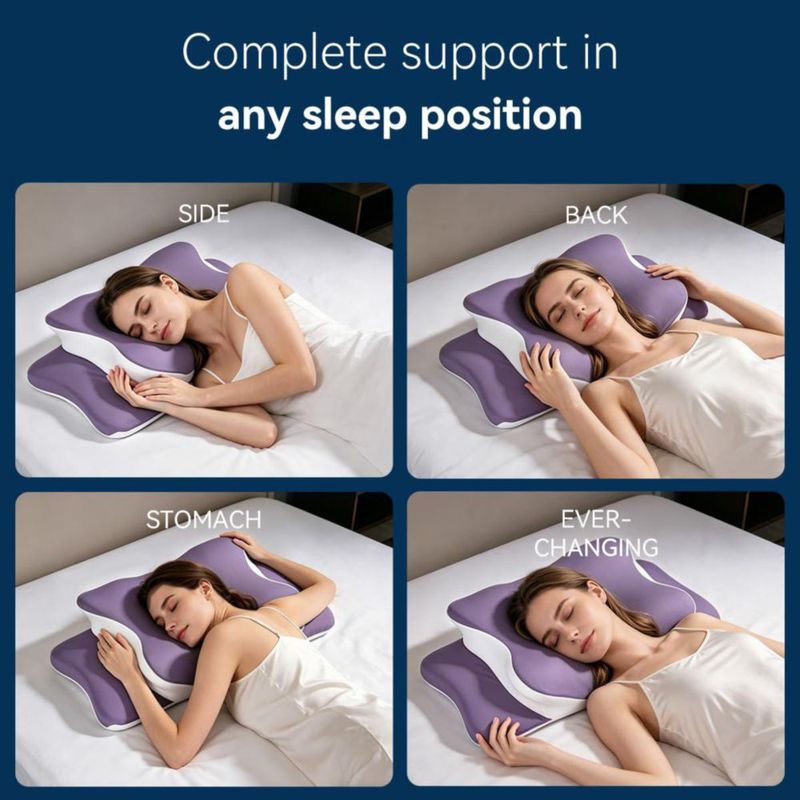 Almohada cervical WKEFF de espuma viscoelástica refrigerante 61 × 41 cm