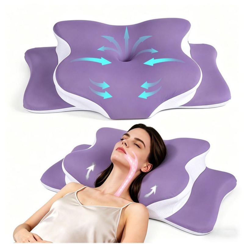 Almohada cervical WKEFF de espuma viscoelástica refrigerante 61 × 41 cm