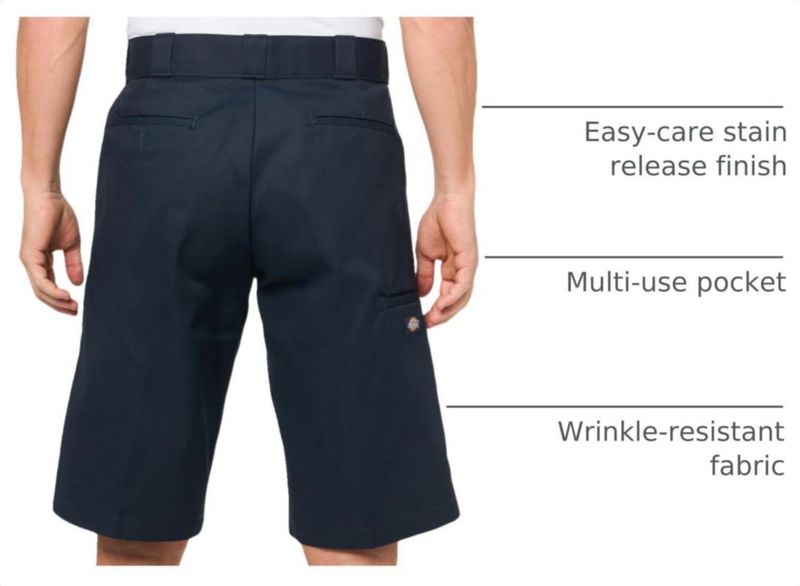 Pantalones cortos Dickies de ajuste relajado 41 cm azul marino oscuro 34