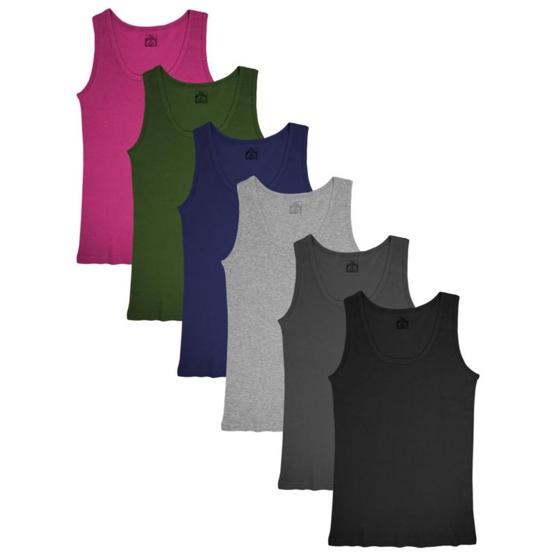 Top sin mangas Sexy Basics 100% algodón acanalado - packs múltiples