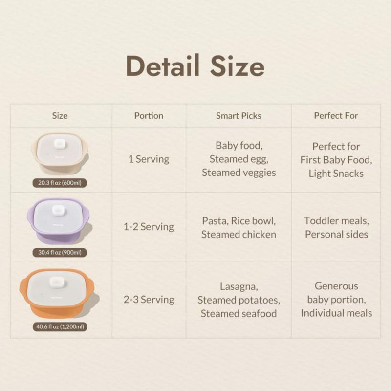 Cesta Multi‑Vapor PETINUBE 900 ml Beige Bijou