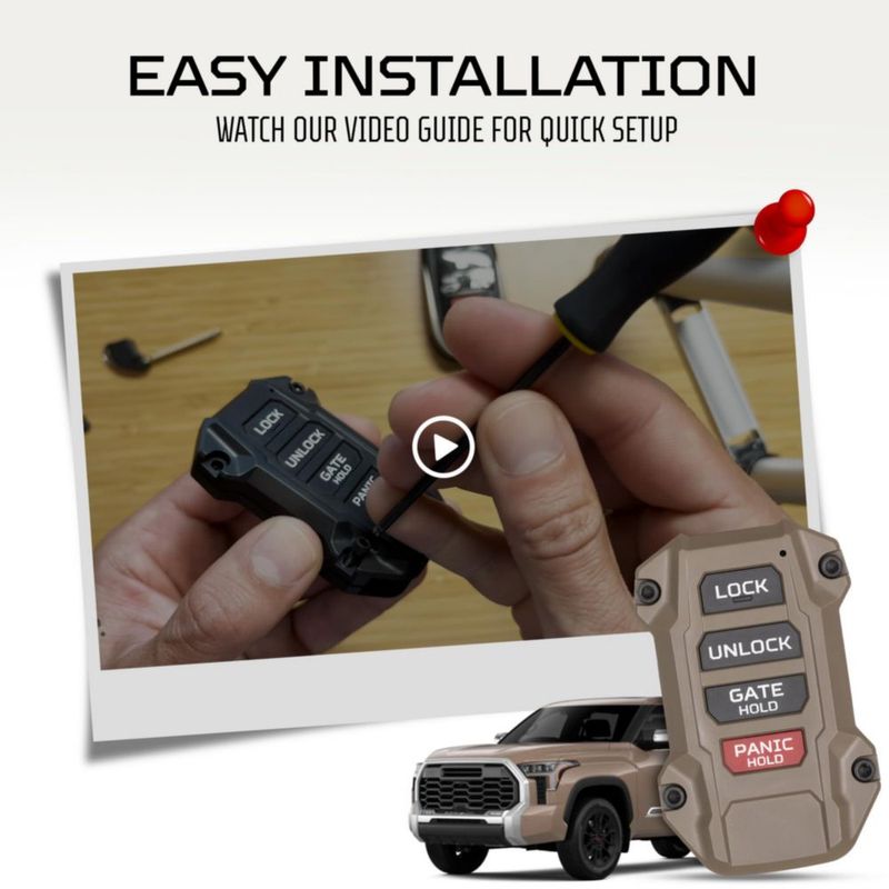 Llavero de control remoto AJT DESIGN para Toyota Tacoma/Tundra/4Runner/Sequoia