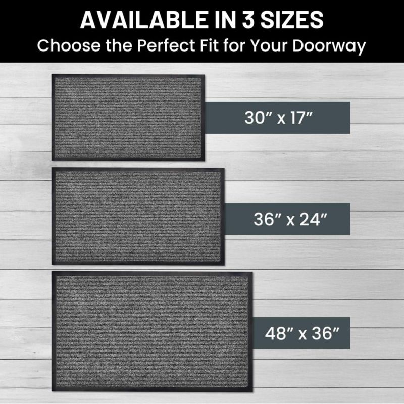 Felpudo Sierra Concepts 43 × 86 cm Gris – Pack de 2