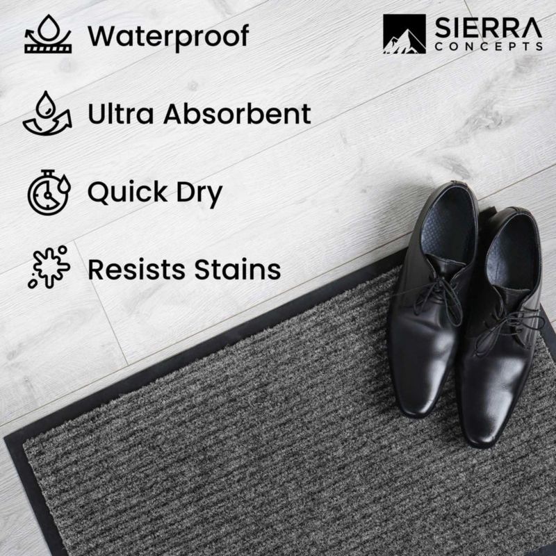 Felpudo Sierra Concepts 43 × 86 cm Gris – Pack de 2