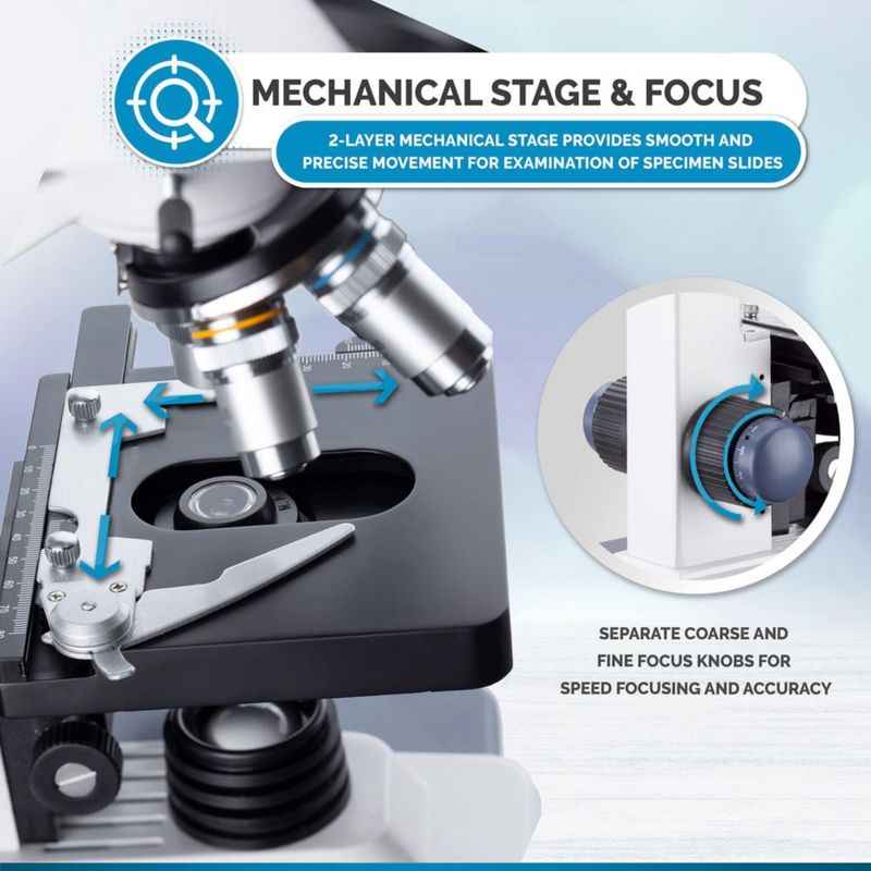 Microscopio binocular AmScope B120C-WM-BS 2500X