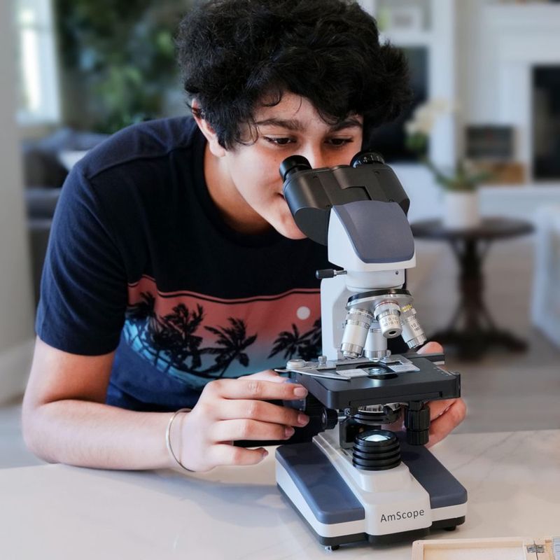 Microscopio binocular AmScope B120C-WM-BS 2500X