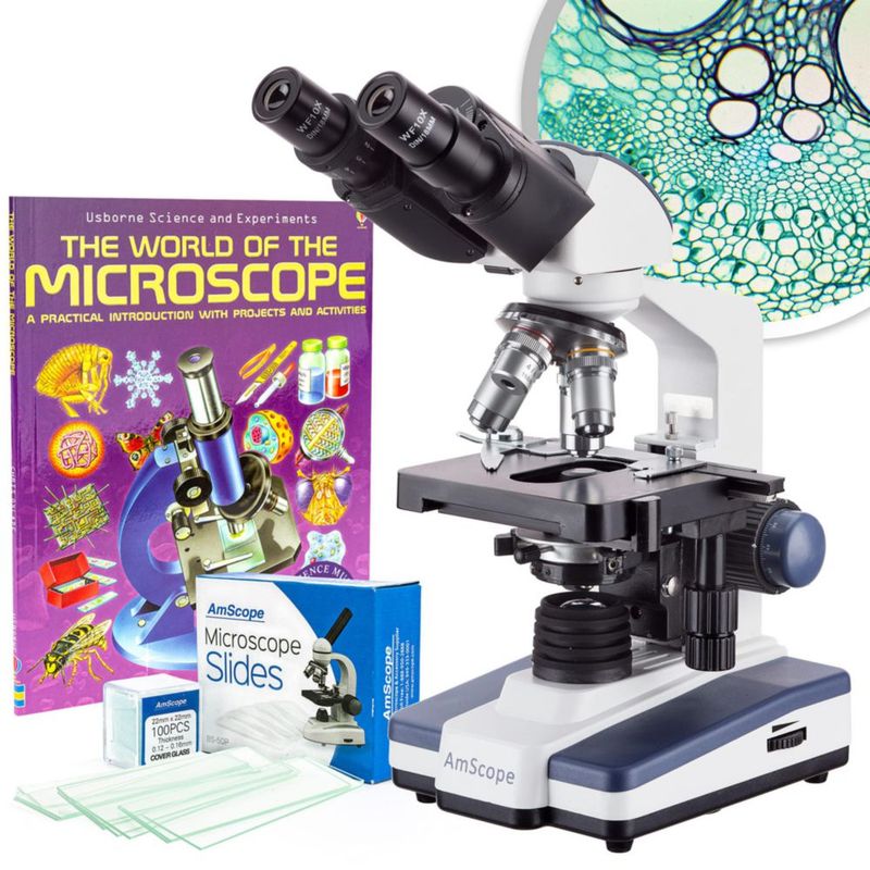 Microscopio binocular AmScope B120C-WM-BS 2500X