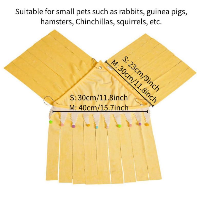 Refugio Copfeu de 23 cm Amarillo de Forro Polar para Pequeños Animales
