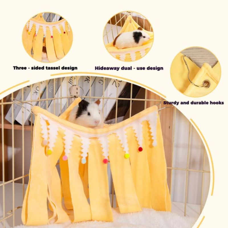 Refugio Copfeu de 23 cm Amarillo de Forro Polar para Pequeños Animales