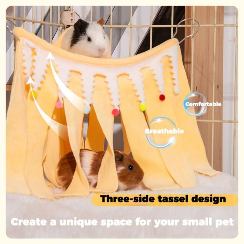 Refugio Copfeu de 23 cm Amarillo de Forro Polar para Pequeños Animales