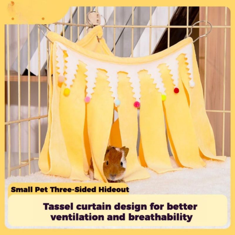 Refugio Copfeu de 23 cm Amarillo de Forro Polar para Pequeños Animales