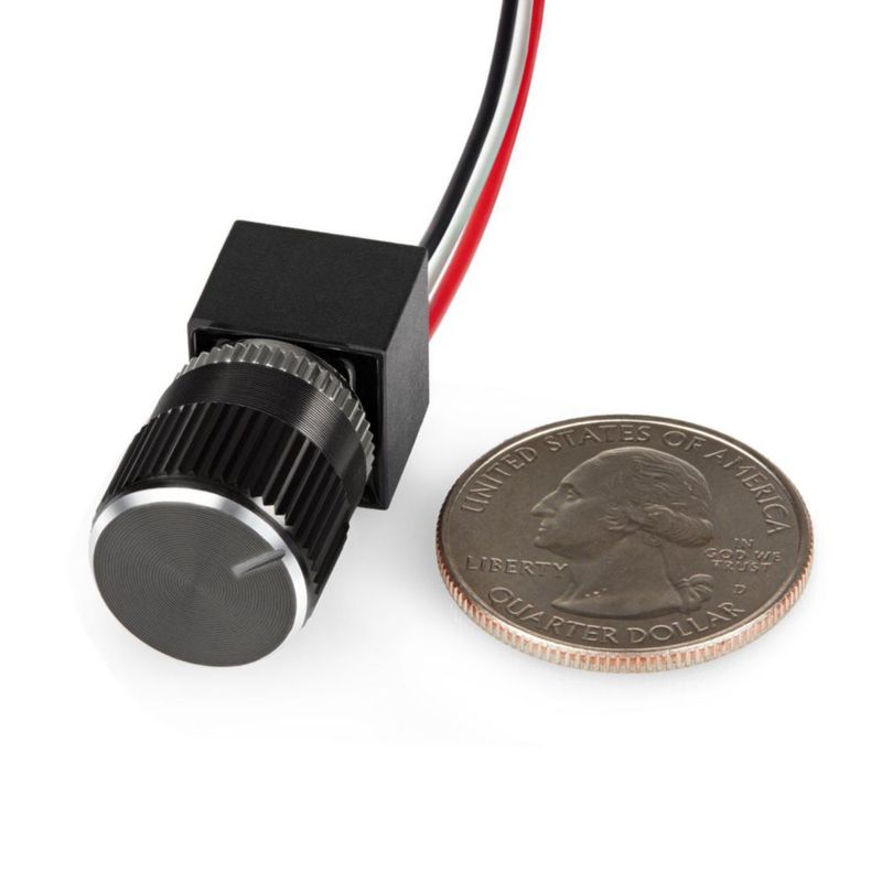 Regulador de intensidad PCA 12V CC de eje largo negro