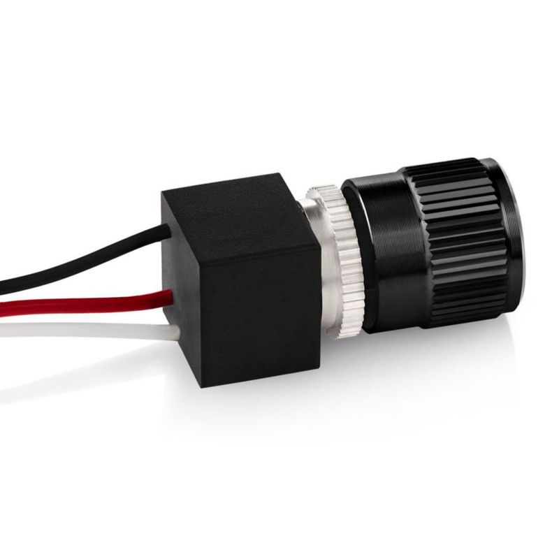 Regulador de intensidad PCA 12V CC de eje largo negro