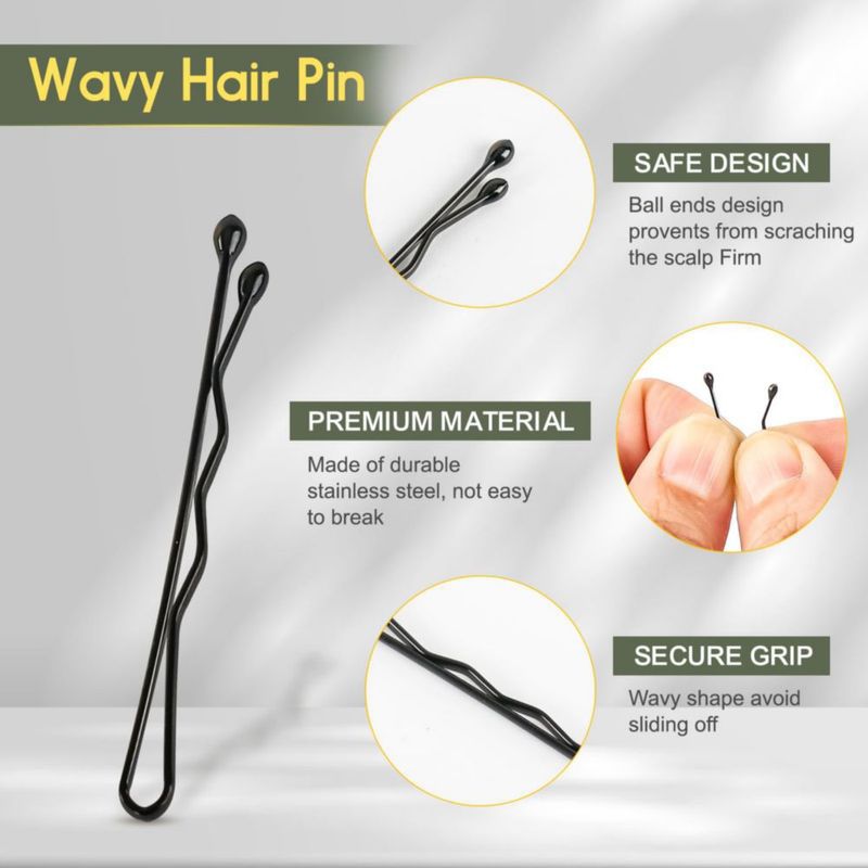 Clip para el cabello DySaLic 35 cm negro 150 unidades con caja