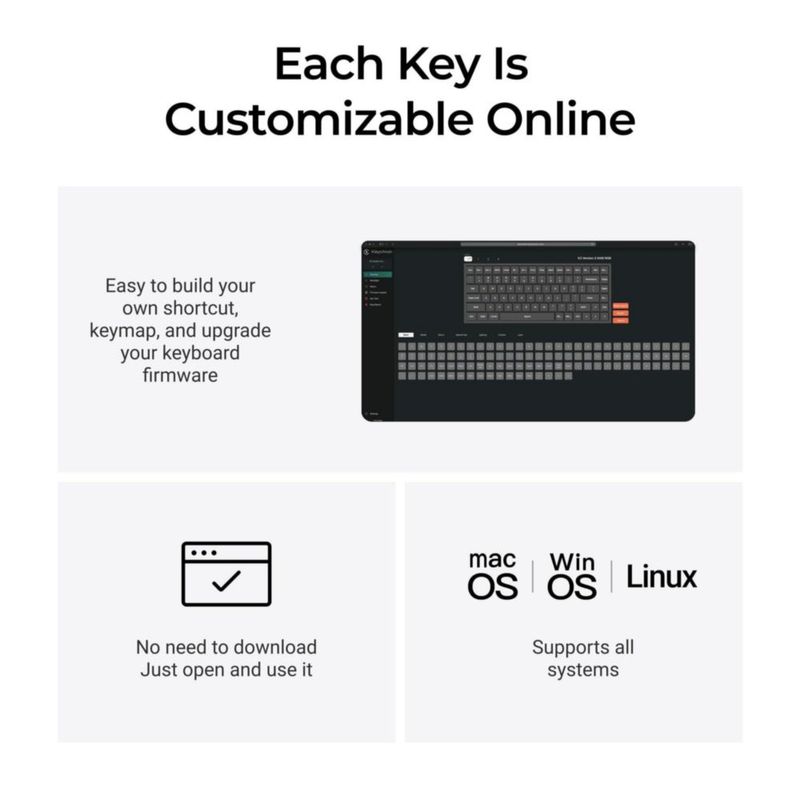 Teclado Keychron K2 V3 75% Inalámbrico QMK Marrón