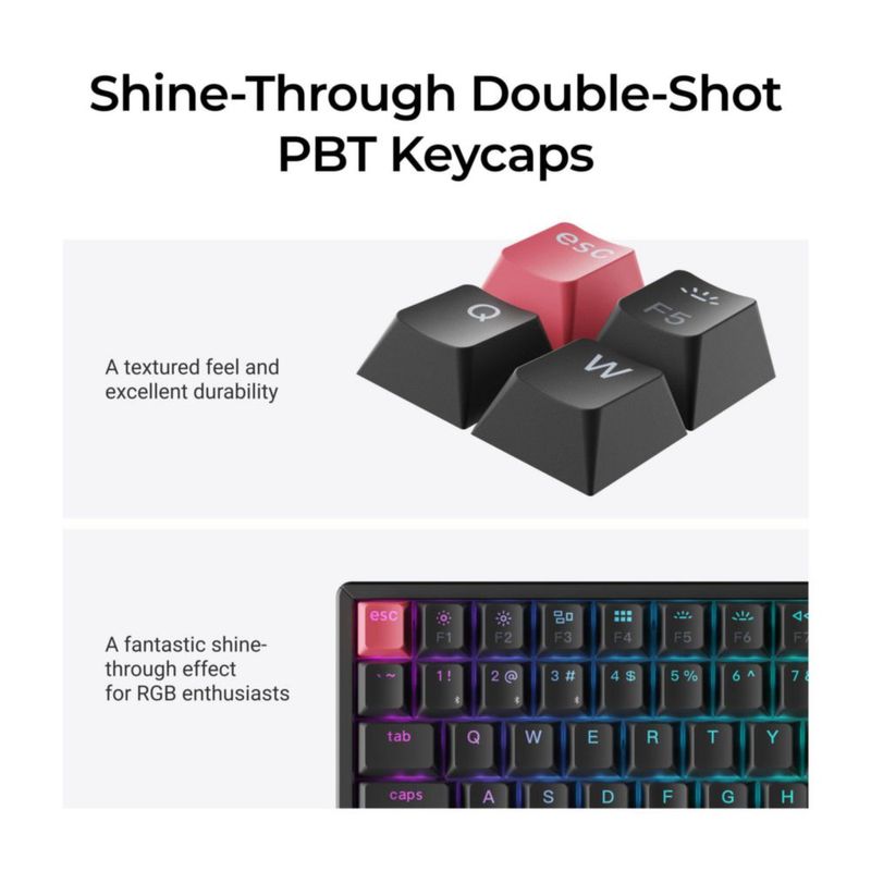 Teclado Keychron K2 V3 75% Inalámbrico QMK Marrón