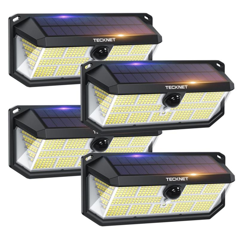 Luces Solares TECKNET 495 LED con Sensor de Movimiento e Impermeables