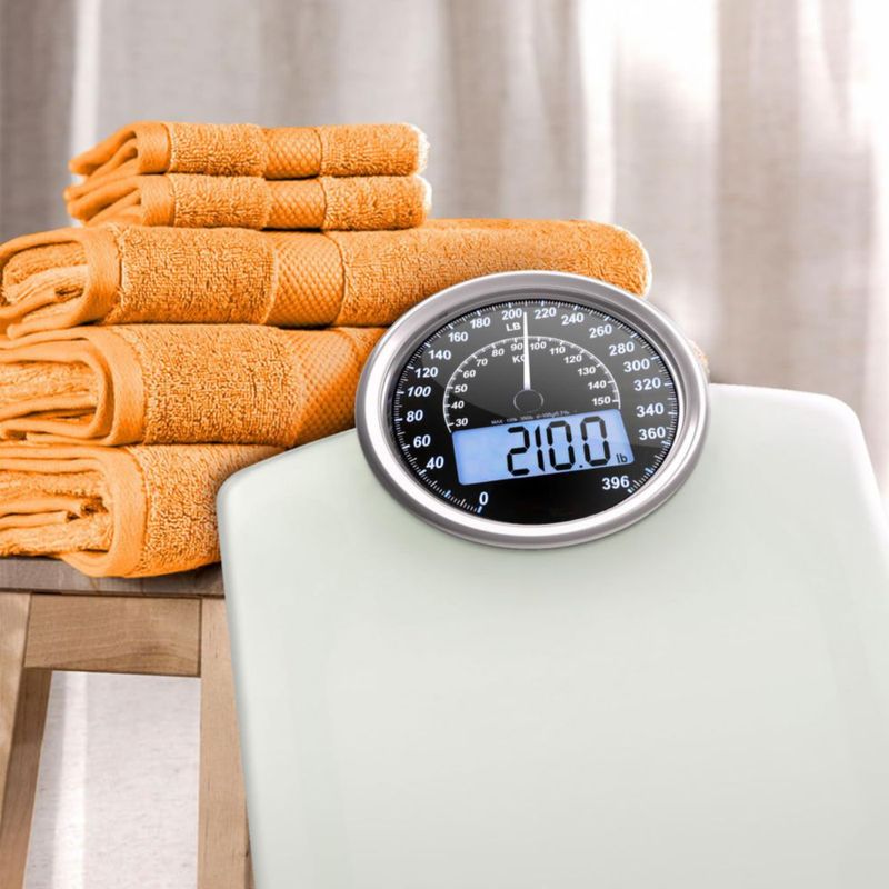 Báscula ZENO Hybrid 180 kg Analógica/Digital Blanco Escarcha