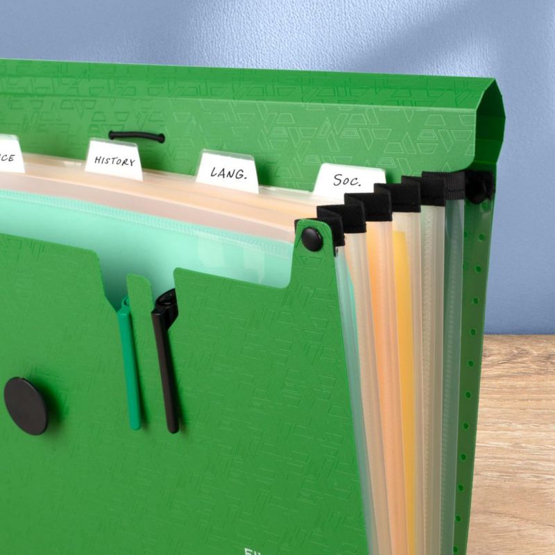 Organizador de Archivos Five Star de 6 Bolsillos Verde Bosque