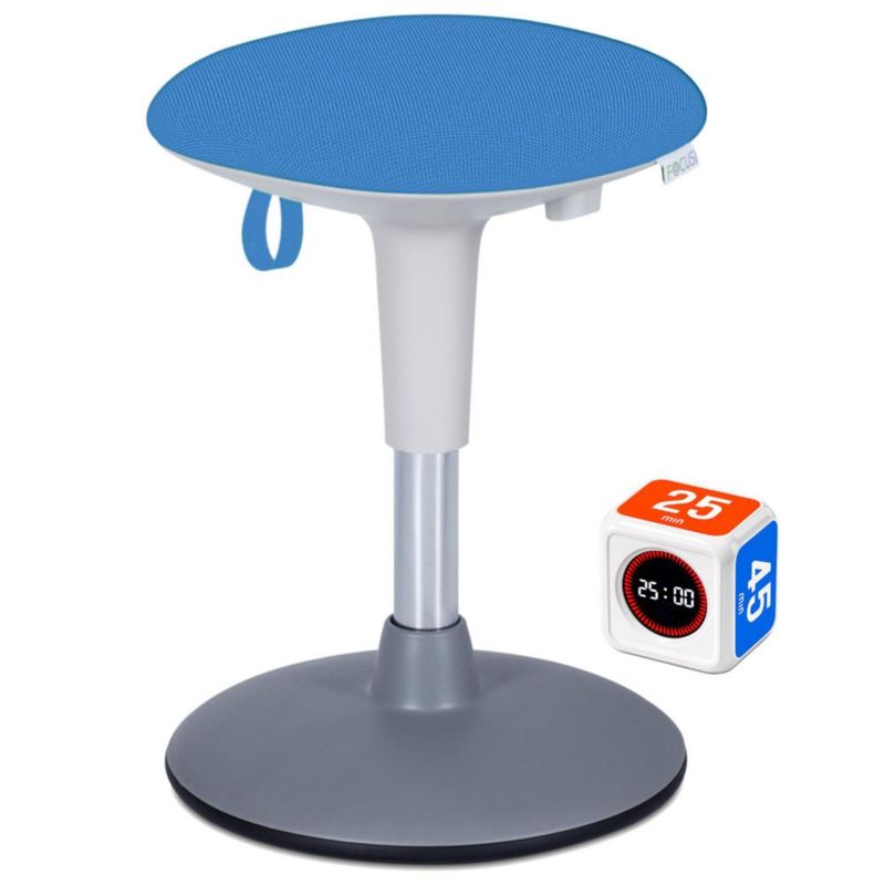 Taburete de Balanceo FOCUSI Ajustable 43‑52 cm Azul Celeste