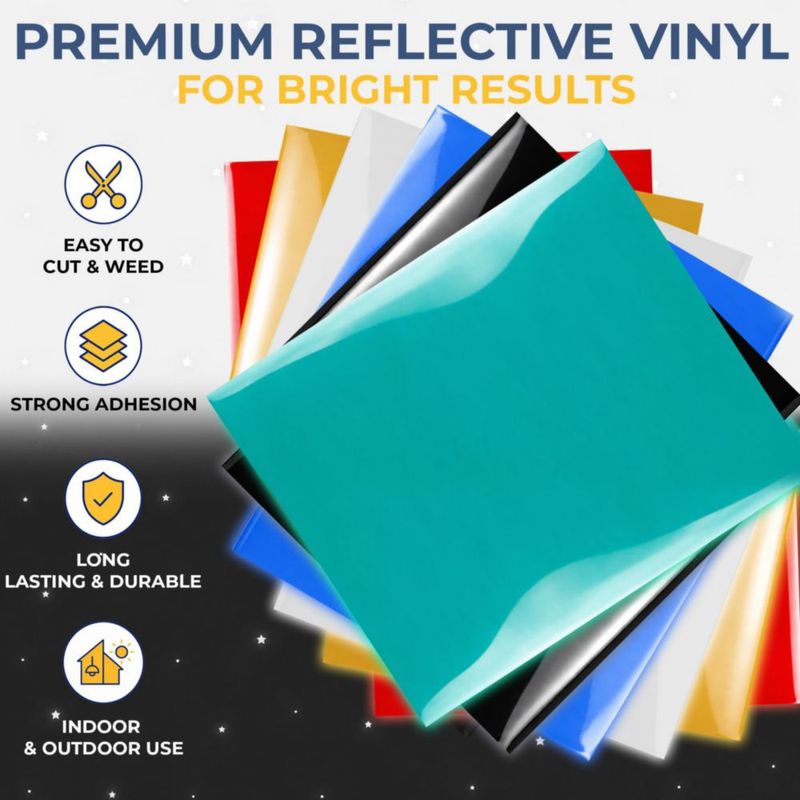 Pegatinas Kraftex 30x28 cm Paquete de 6 Láminas de Vinilo Reflectante