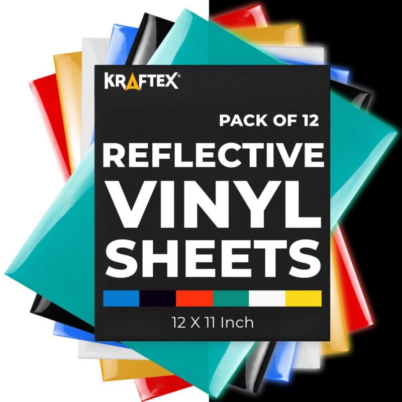 Pegatinas Kraftex 30x28 cm Paquete de 6 Láminas de Vinilo Reflectante