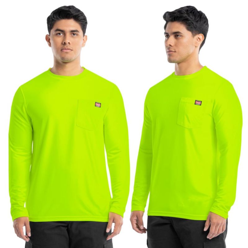 Camiseta Wrangler 2‑unidades Amarillo de Seguridad XXL