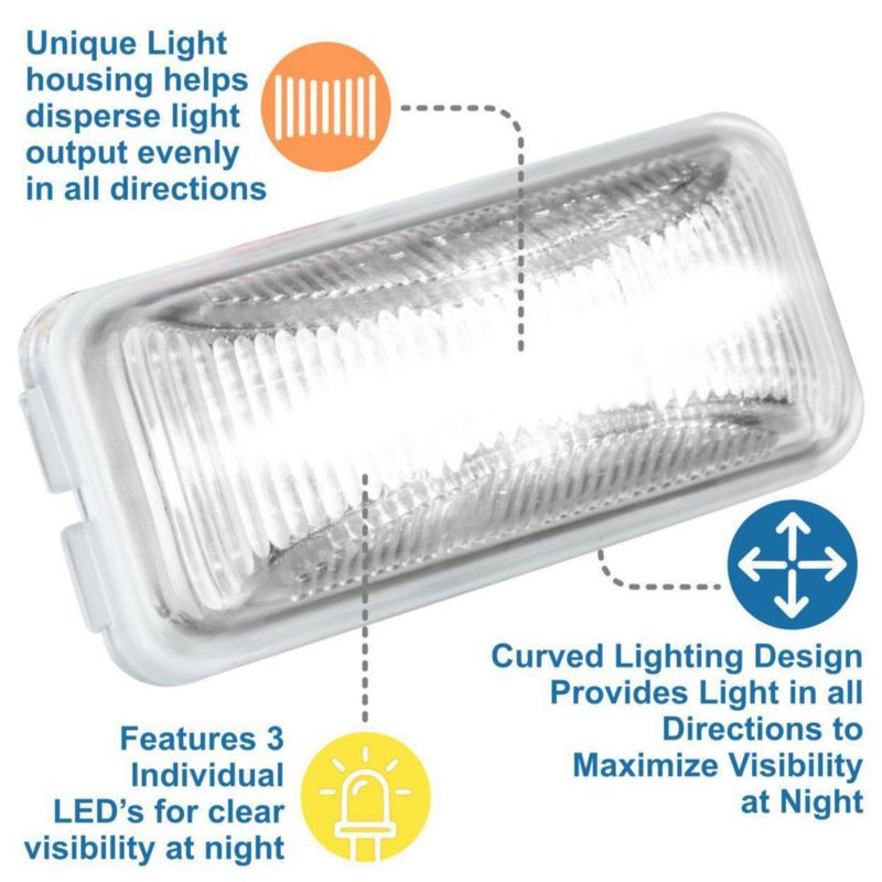 Luz de posición LED Lumitronics 6 cm Transparente 12 V