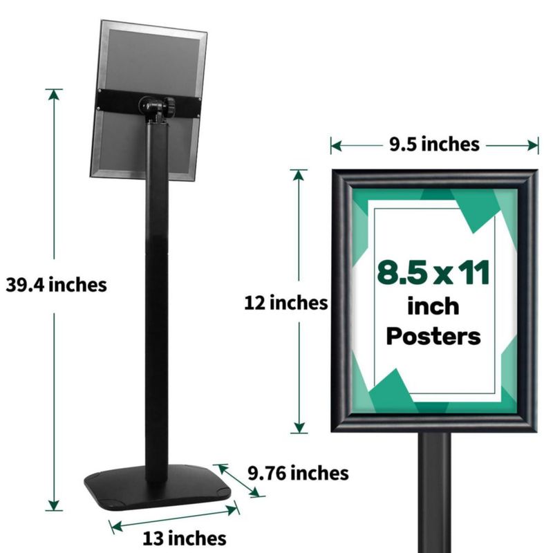 Soporte de señal Mutualsign 23 × 28 cm 8.5 × 11 " Soporte de piso