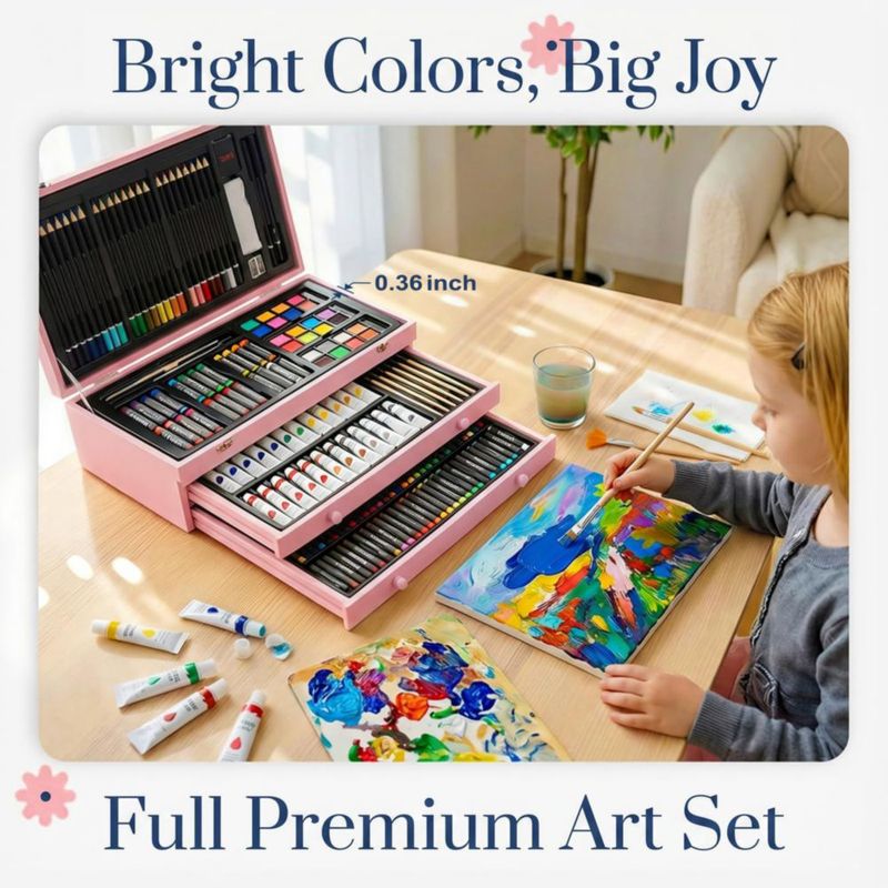 Kit de Arte TMOL Deluxe de 194 Piezas para Niños
