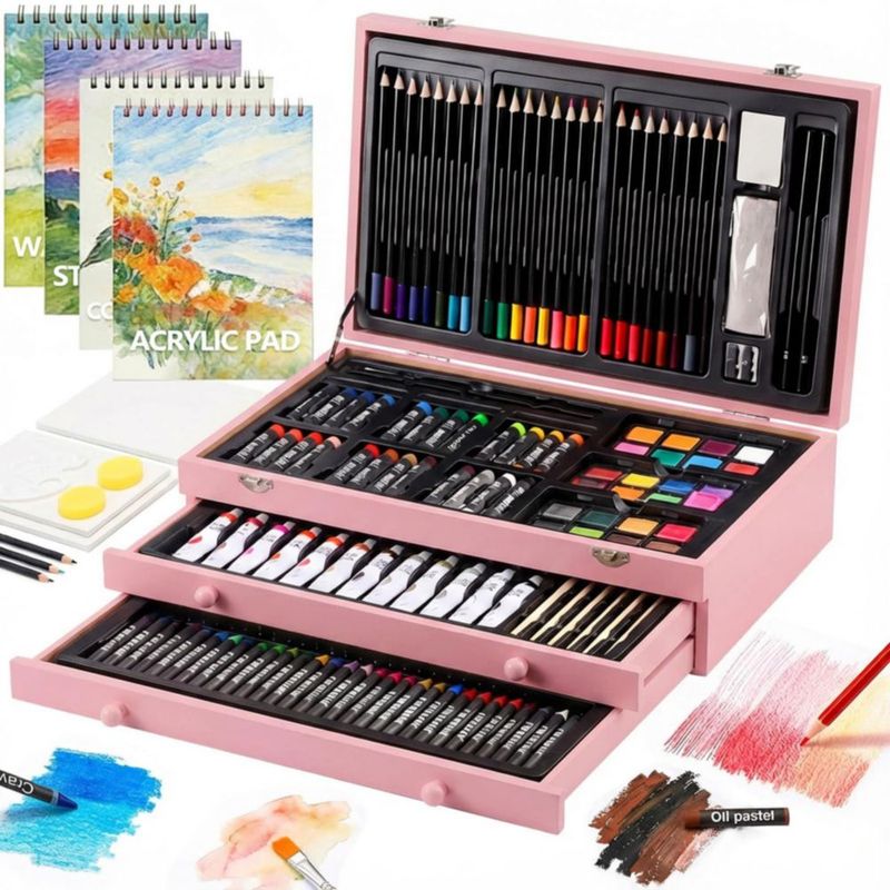 Kit de Arte TMOL Deluxe de 194 Piezas para Niños