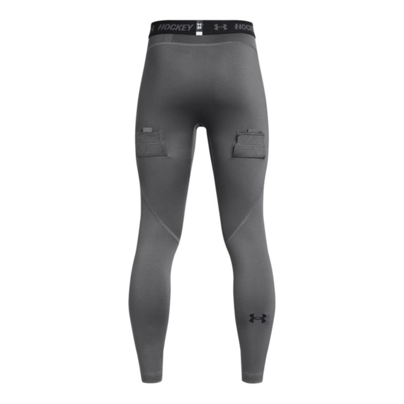 Leggings Under Armour para niños de hockey 025 gris YMD