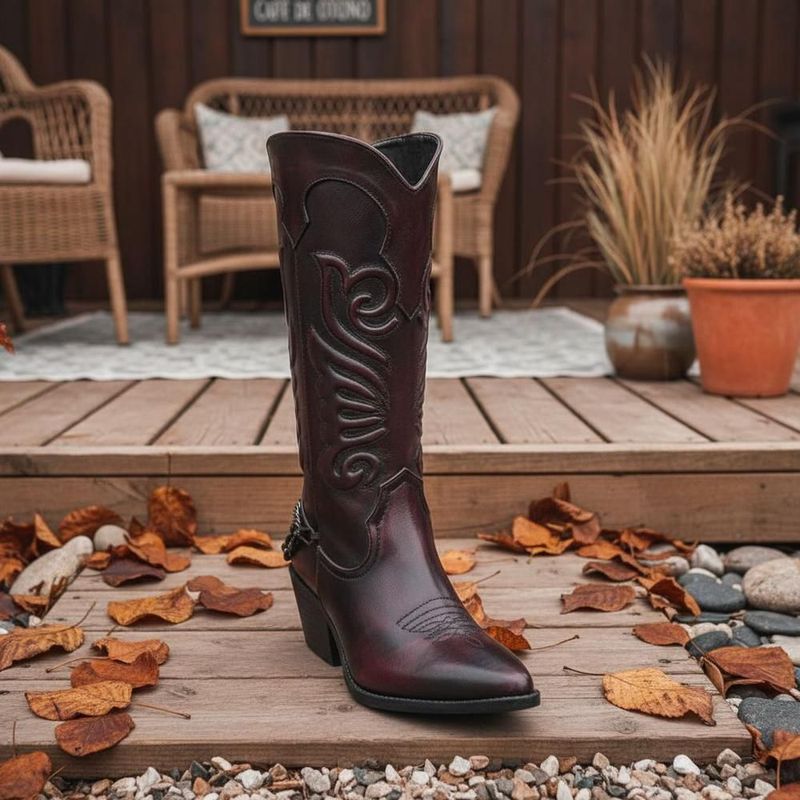 Bota dama tierra bendita vaquera con cadena 5.5cm 1258786