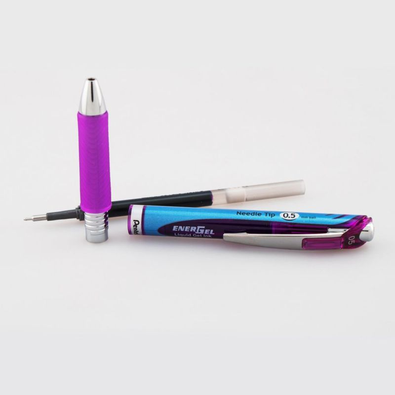 Pluma de Gel Pentel EnerGel 05 mm Violeta - Juego de 3