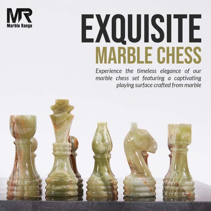 Set de ajedrez de mármol MARBLE RANGE 38 cm 32 piezas