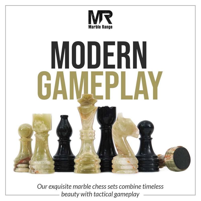 Set de ajedrez de mármol MARBLE RANGE 38 cm 32 piezas