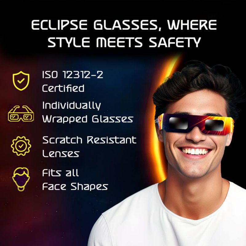 Gafas de Eclipse Solar Galaxium 25 unidades – Certificadas ISO 12312-2